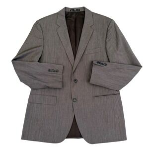 Hugo Boss Sport Coat Mens Brown 40R Two Button Wool Blend Blazer USA Made‎
